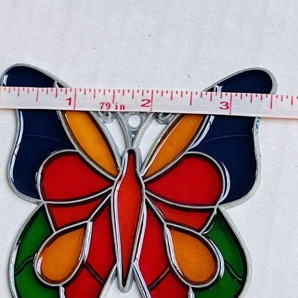 MCM Hanging Suncatcher Window Ornament Retro Butterfly Acrylic Colorful - Picture 3 of 4